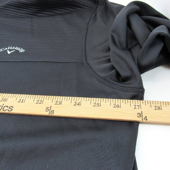 Callaway Men's Black Long Sleeve Pullover Jacket Shirt 1/4 Zip Pockets Size XXL - Picture 4 of 10